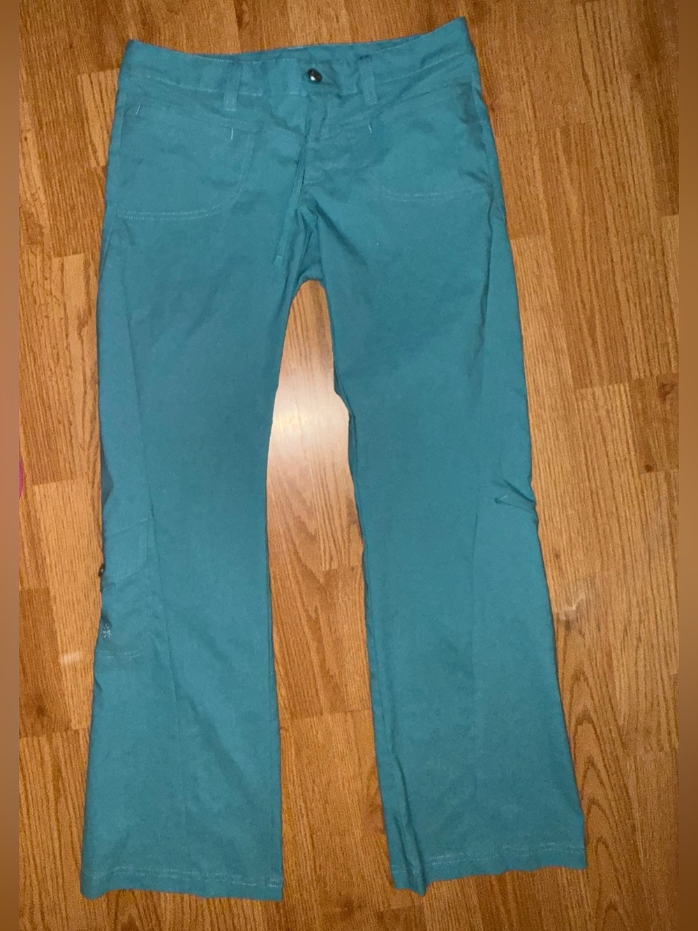 Athleta Dipper cargo pants turquoise blue Sz M/L